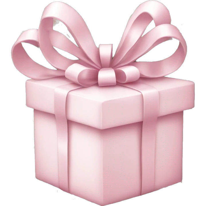 Light pink Christmas gifts under a white Christmas tree  emoji