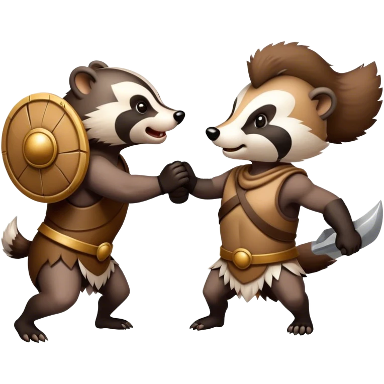 badger defeating a spartan  emoji