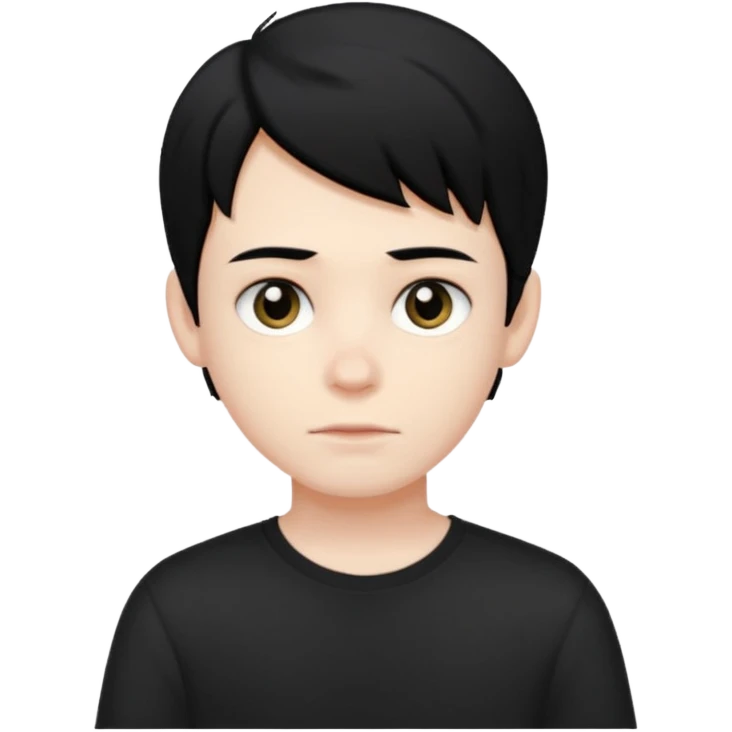 Vampire, Locks hair medium Black, boy emoji