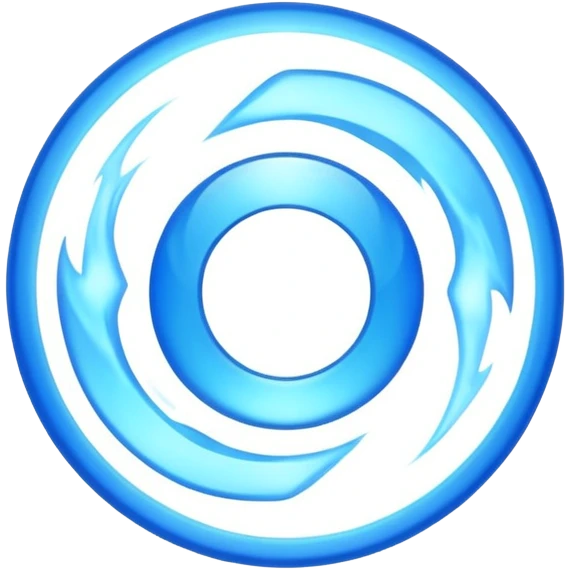 A minimalist CD disc with a subtle blue fire design, emoji style, blue fire, variation 1 emoji