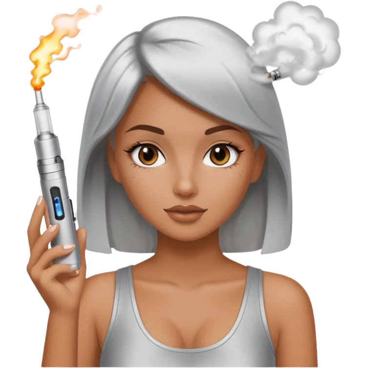 girl with vape emoji