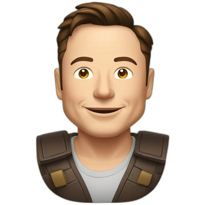 Elon musk buvant une bière emoji
