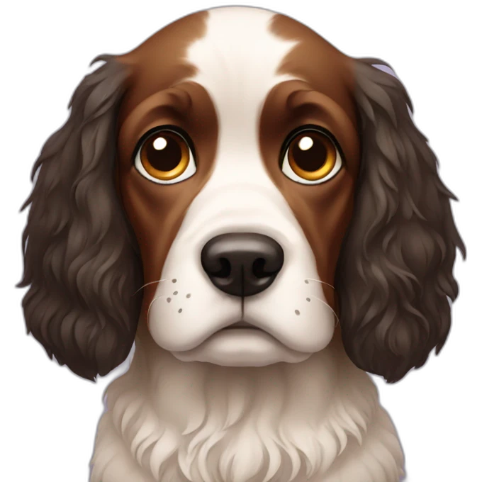 sad spaniel dog emoji