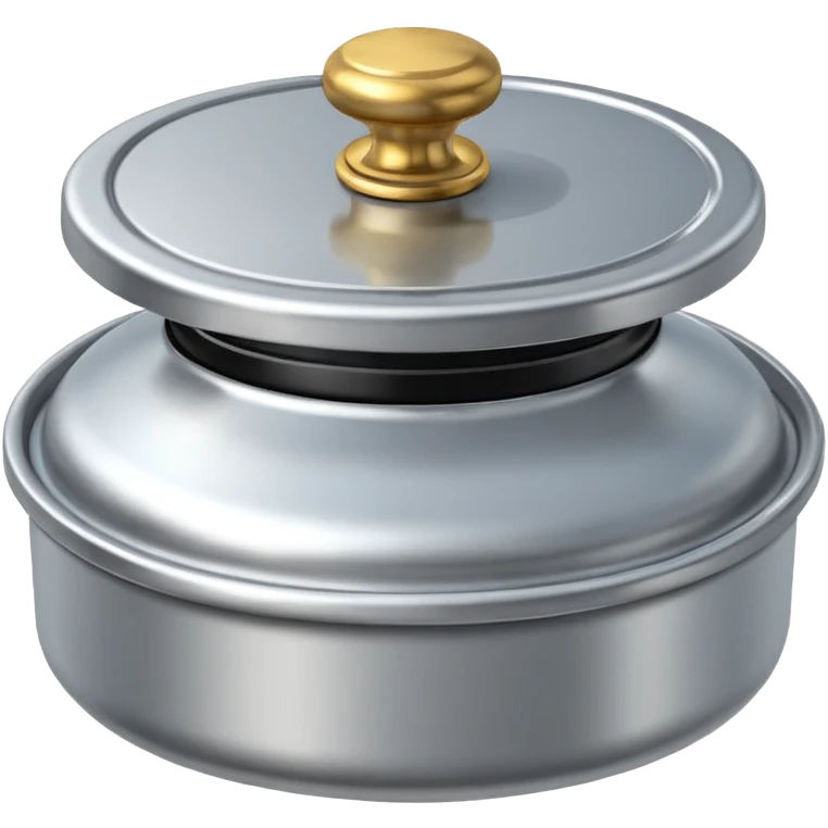 Pot Lid with a knob without a pot emoji