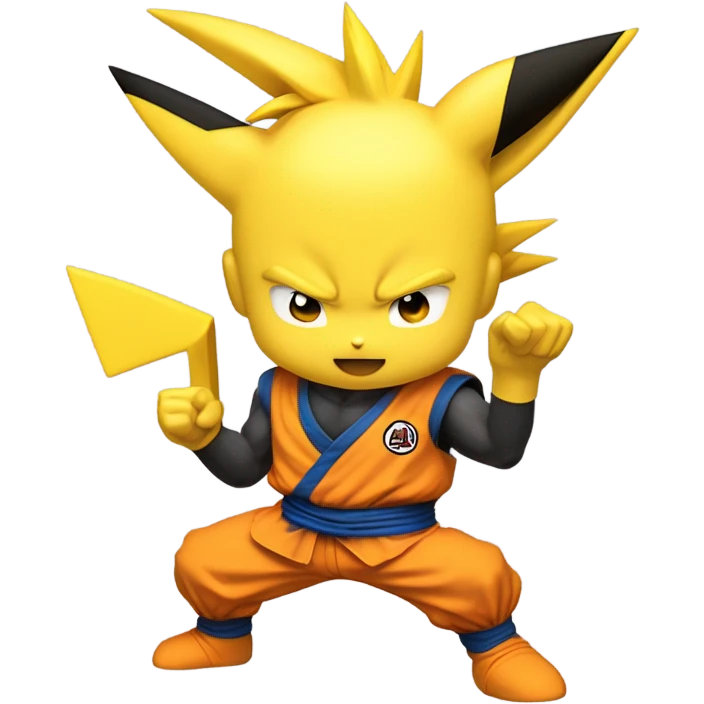 Goku fused with pikachu emoji
