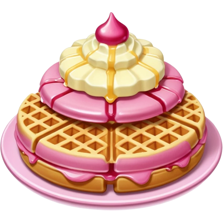 pink waffle emoji