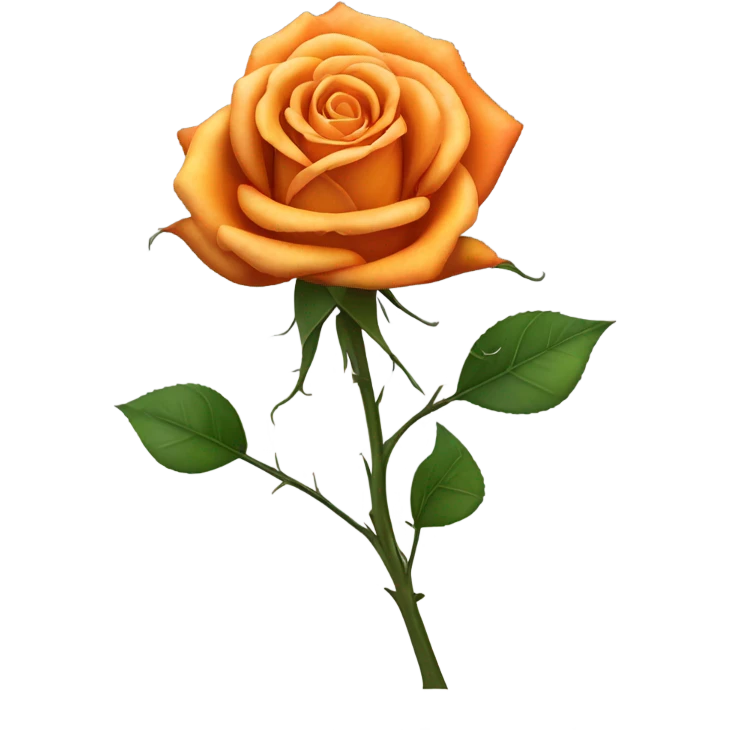 Orange rose emoji