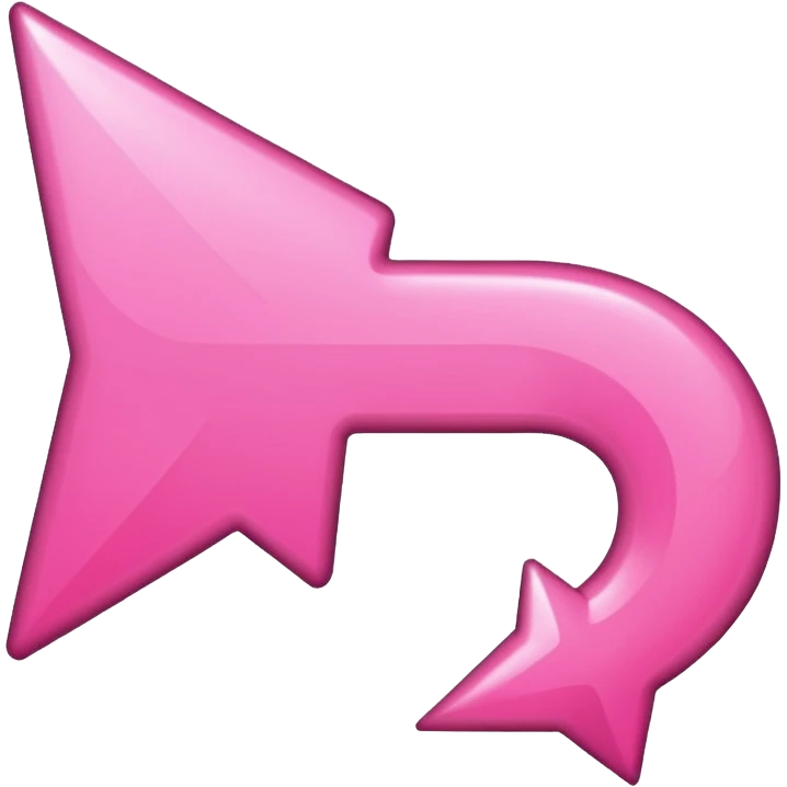 Pink curved go back arrow emoji