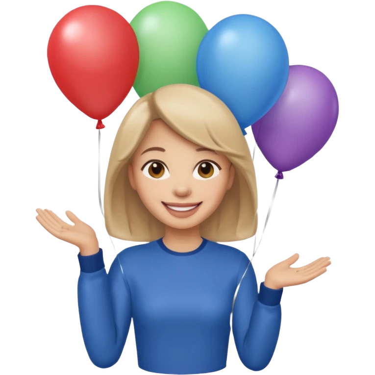 Balloon holder woman emoji
