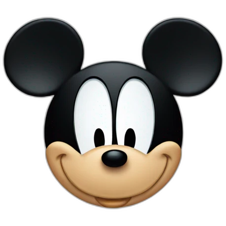 Mickey Mouse with an angry face emoji
