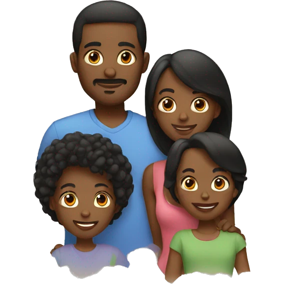 iOS-like black family emoji