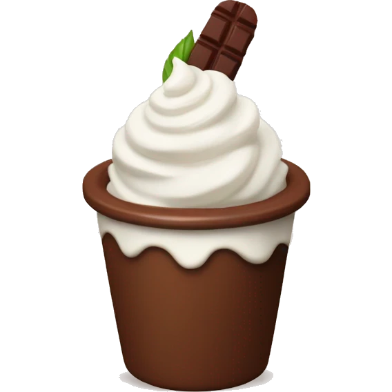 Cacao with Whipped cream and with small Zephyrs  emoji