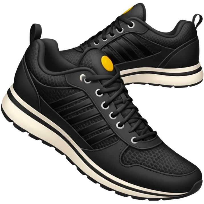 Make me an emoji of 2 black running shoes emoji