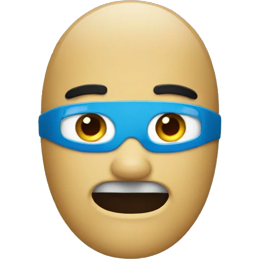 Someone wearing a ski mask emoji