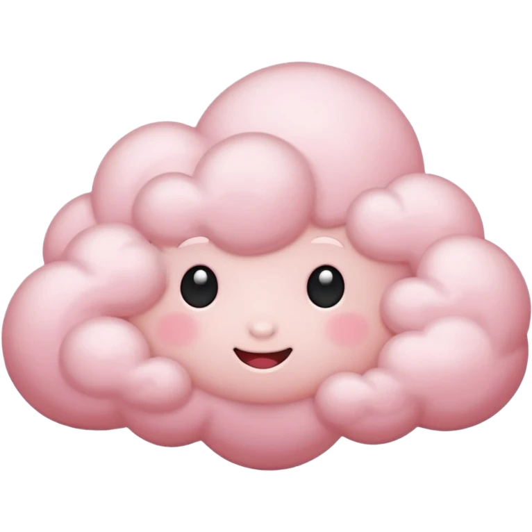 A soft pink cloud  emoji