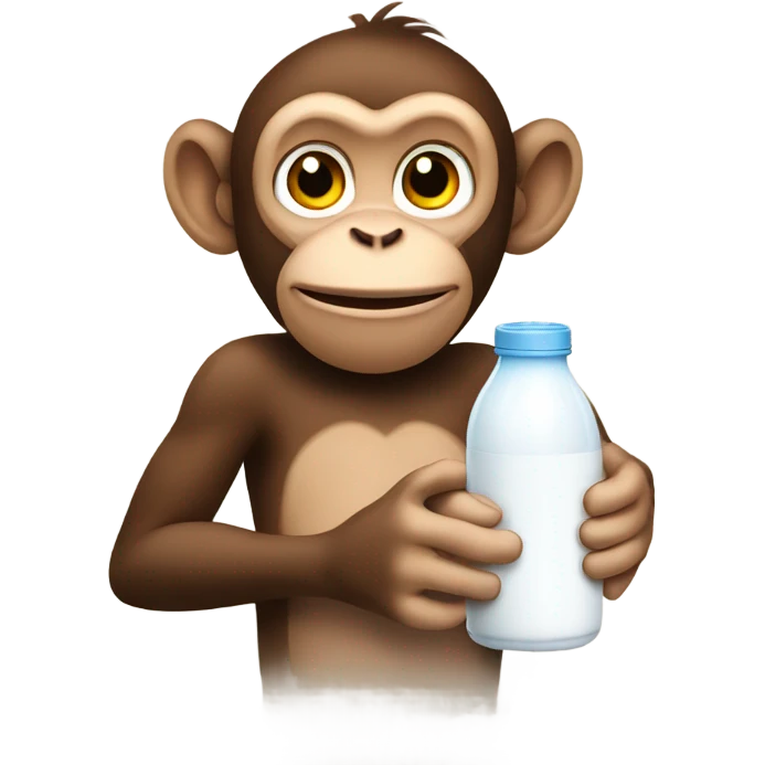 Monkey carrying milk emoji