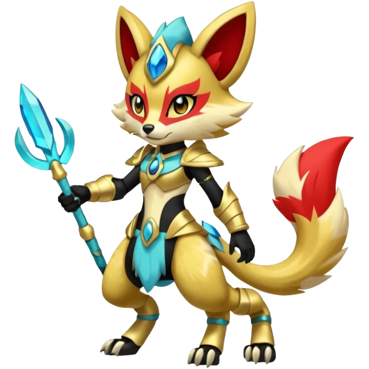 Shiny Furry Anthro Meloetta-Zeraora-Protogen-Primagen-Pokémon-Fakémon-creature emoji