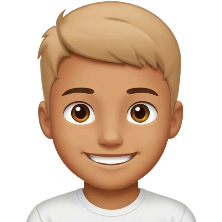 smiling boy indoors t-shirt emoji