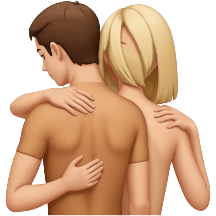 rubbing each others back emoji
