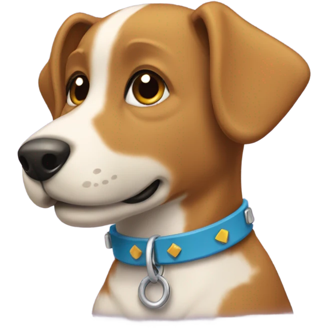 Perro con collar emoji