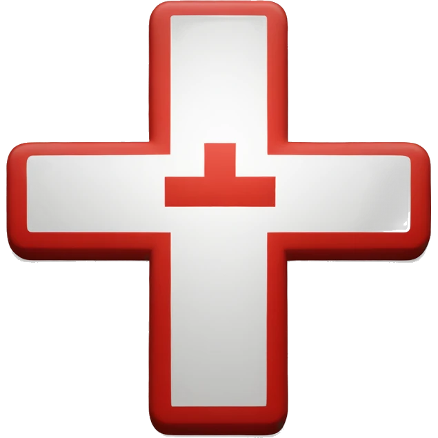 Red Cross on a white background  emoji