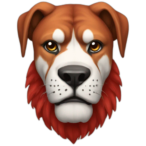 Red lion boxer emoji