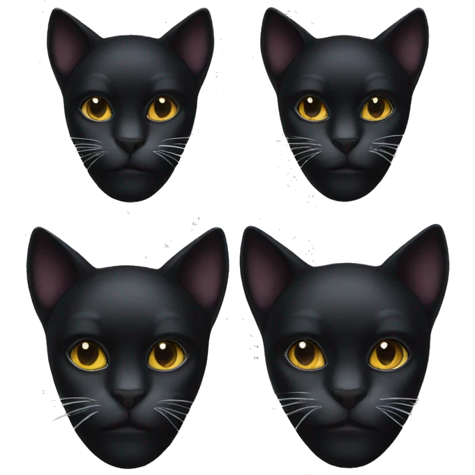  black cat wearing a panther mask emoji