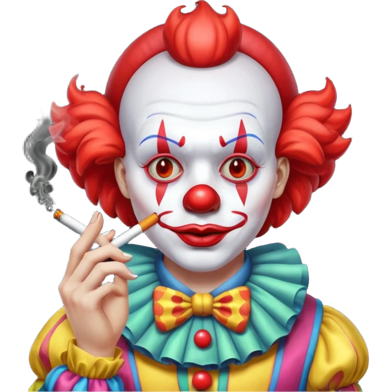 Clown smoking emoji