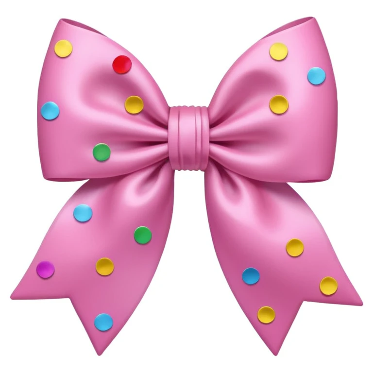 sakura bow with confetti emoji