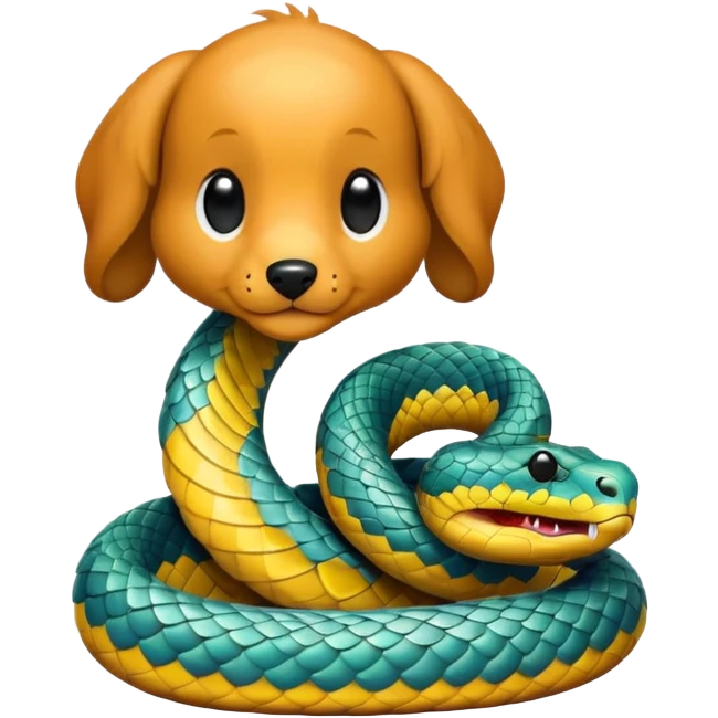 Puppy snake emoji