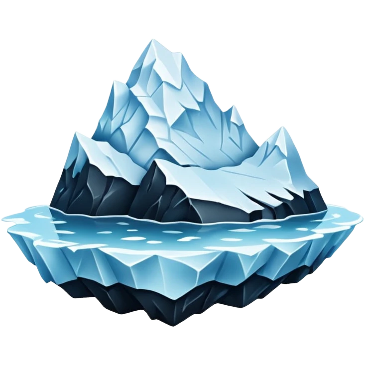 An iceberg, black emoji