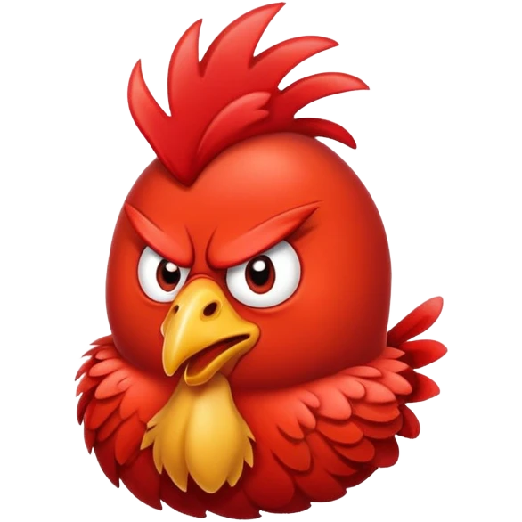 Mad chicken emoji