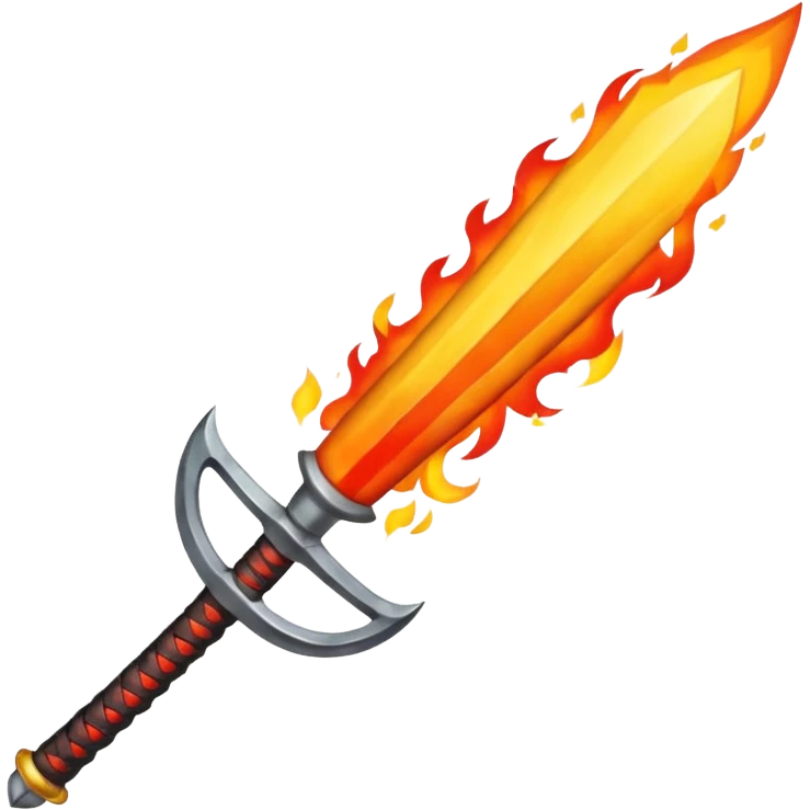 sword on fire emoji style
- Designs that remind you of the blade of Japanese animation extinction emoji