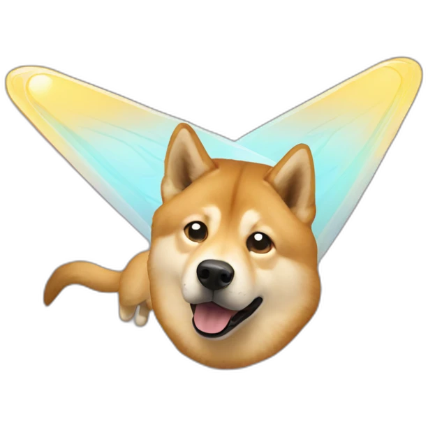 elon musk fly with doge emoji