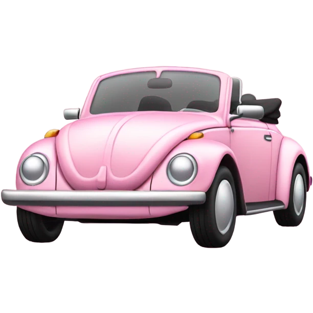 light pink beetle convertible  emoji
