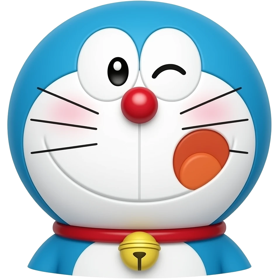 doraemon wink emoji