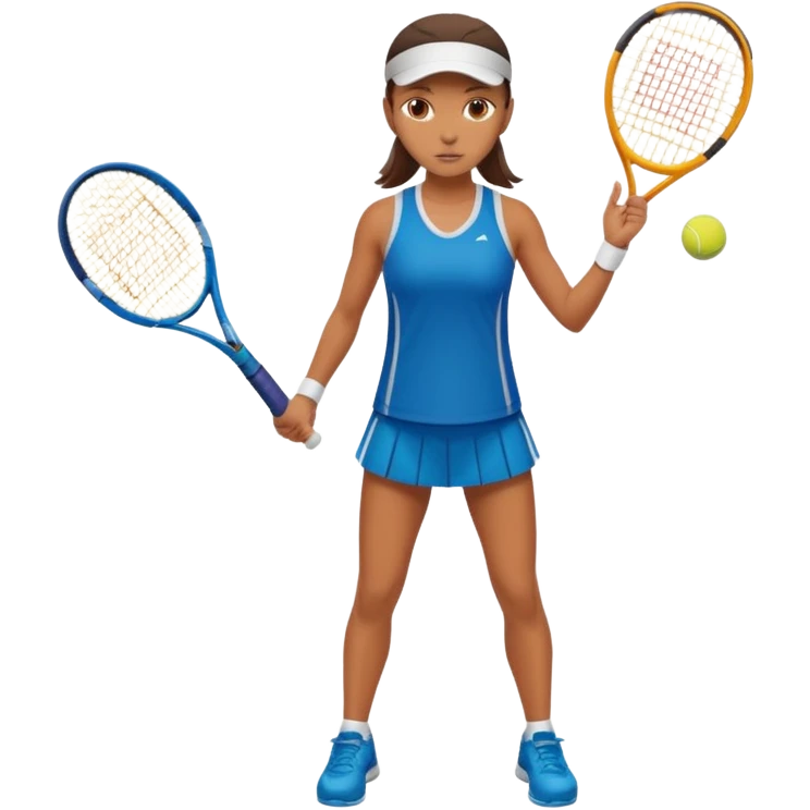woman tennis player ready stance sporty outfit emoji