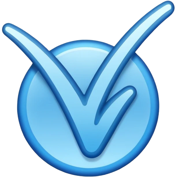 Blue tick mark emoji