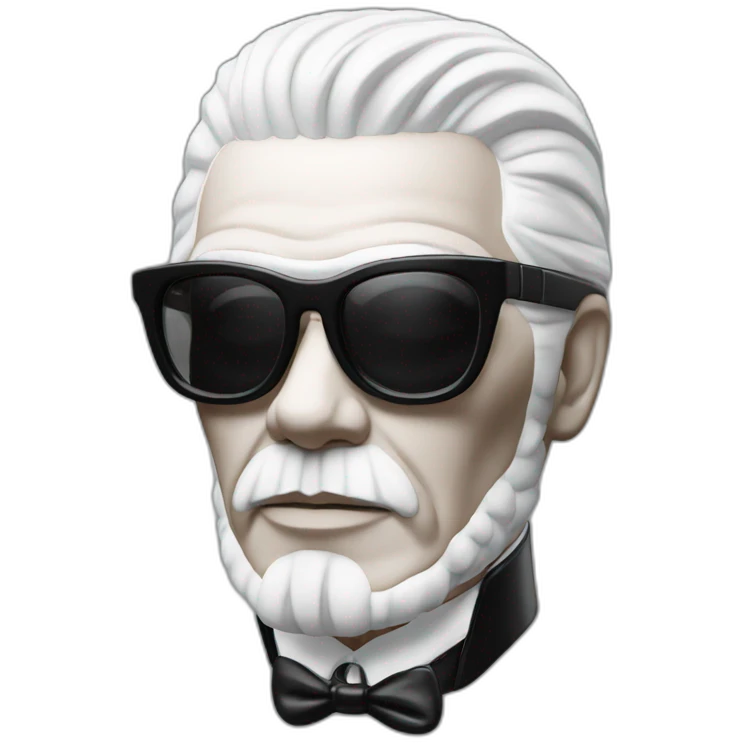 Buste Karl Lagerfeld emoji