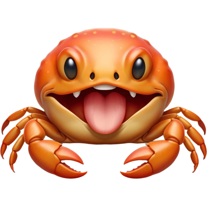 Cinematic Cute Yawning Baby Crab Portrait Emoji, Head tilted slightly with a dramatic, wide-open yawn, showcasing a petite, delicately armored body with gently drooping antennae and sleepy, half-closed eyes, Simplified yet irresistibly adorable features, highly detailed, glowing with a soft, cozy coastal glow, high shine, relaxed yet expressive, stylized with a dash of whimsical seaside charm, soft glowing outline, capturing the essence of a drowsy yet affectionate baby crab that appears ready to scuttle off for a nap! emoji