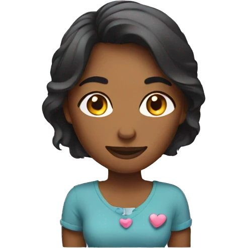 A woman that is in love emoji