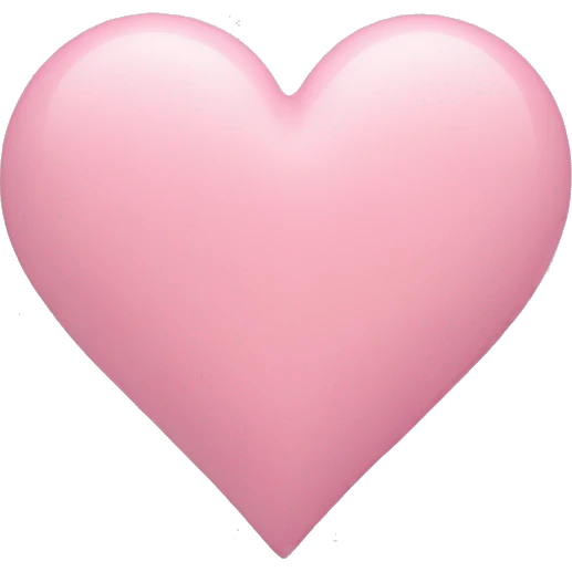 Pastel pink love heart emoji