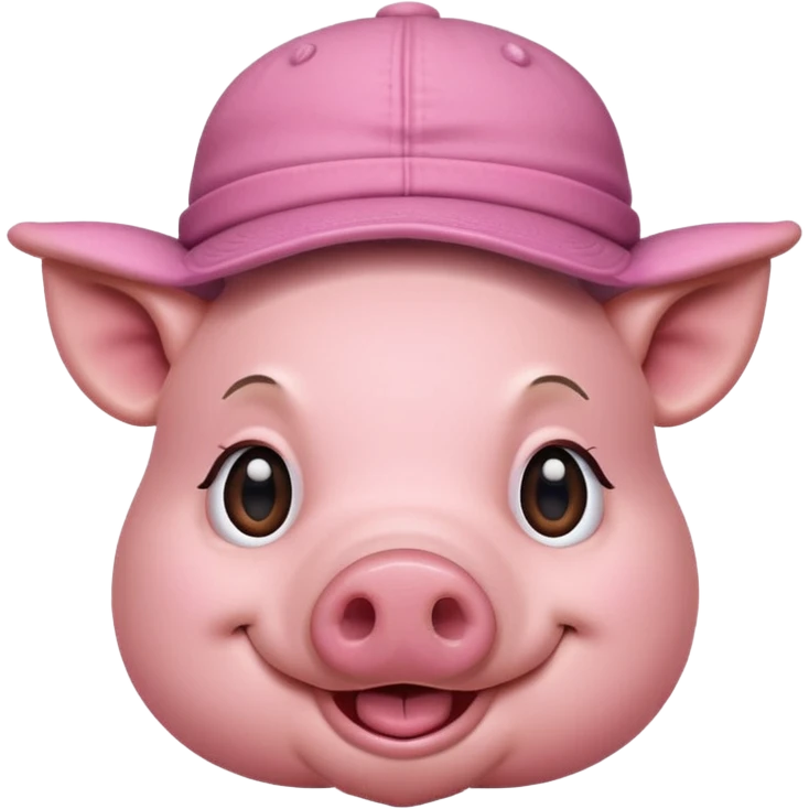 pig wear hat emoji