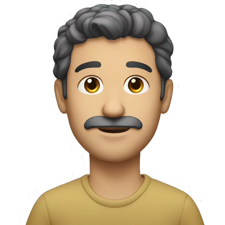 Pablo Marçal looks like he has his hand on his chin emoji