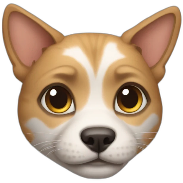 Cat Dog hybrid emoji