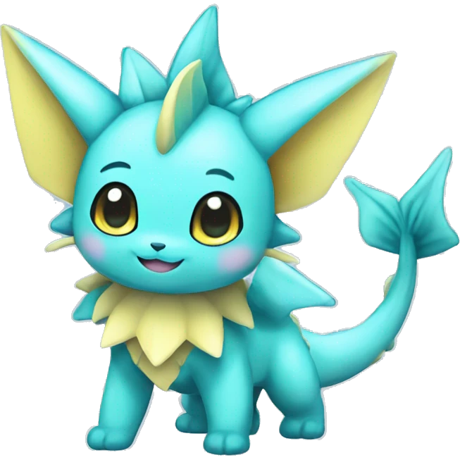 Kawaii Vaporeon full body emoji