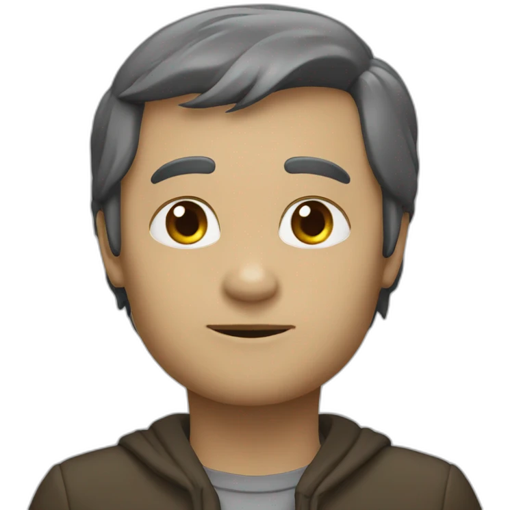 Un chauve emoji