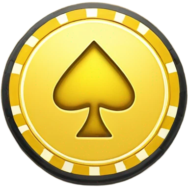 yellow poker chip with a star on it emoji