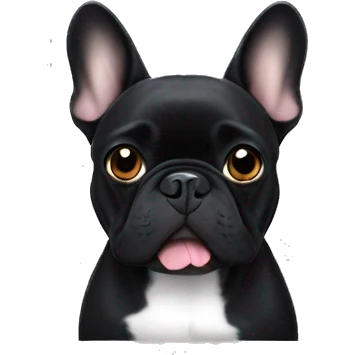 Black French bulldog emoji