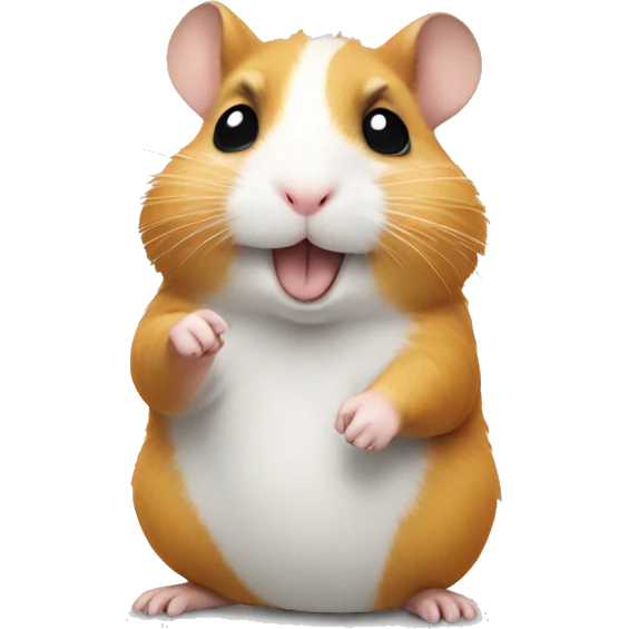 hamster showing peace sign emoji